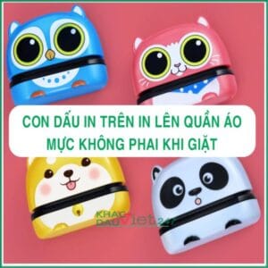 Con dấu in tên lên quần áo