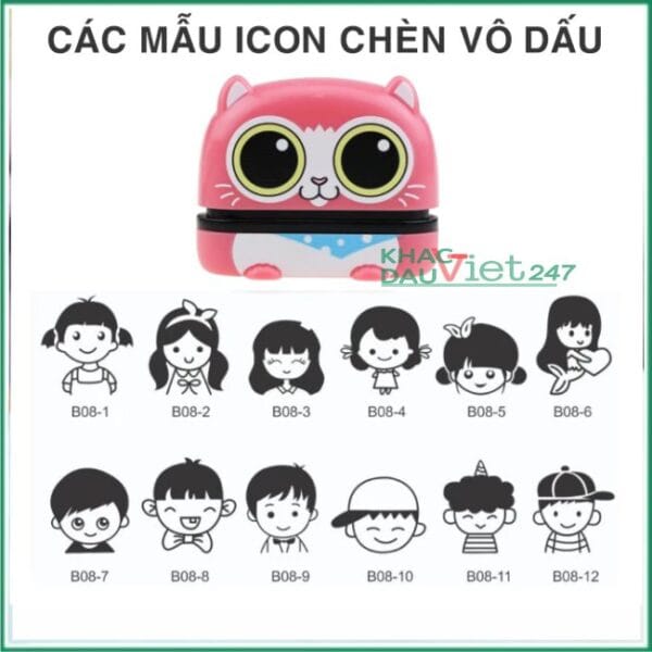 Con dấu in tên lên quần áo
