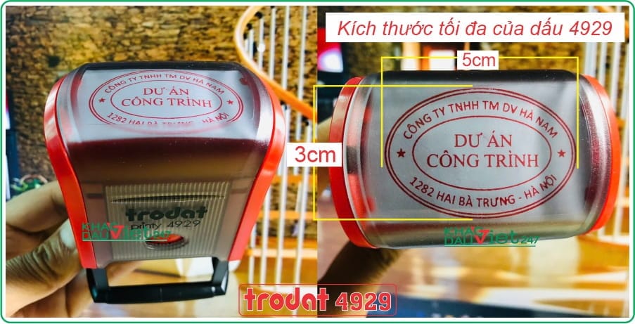 Con dấu oval dự án công trình