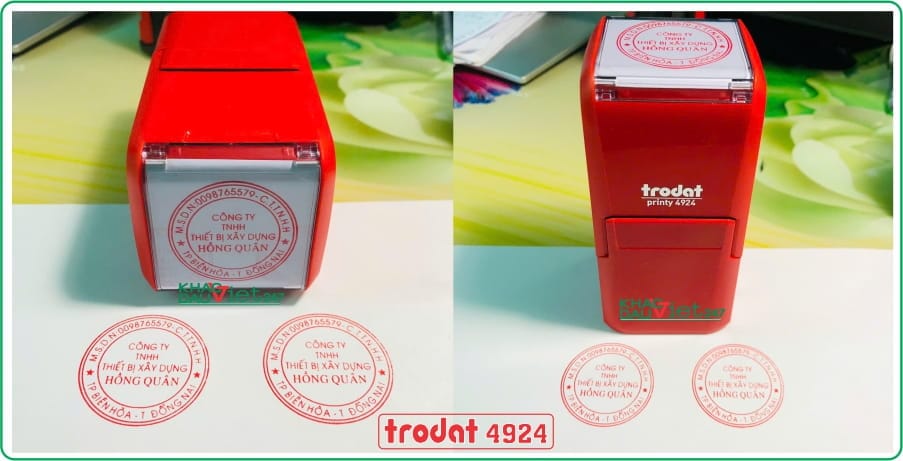 Con dấu tròn Trodat 4924 1 Con dấu tròn Trodat 4924